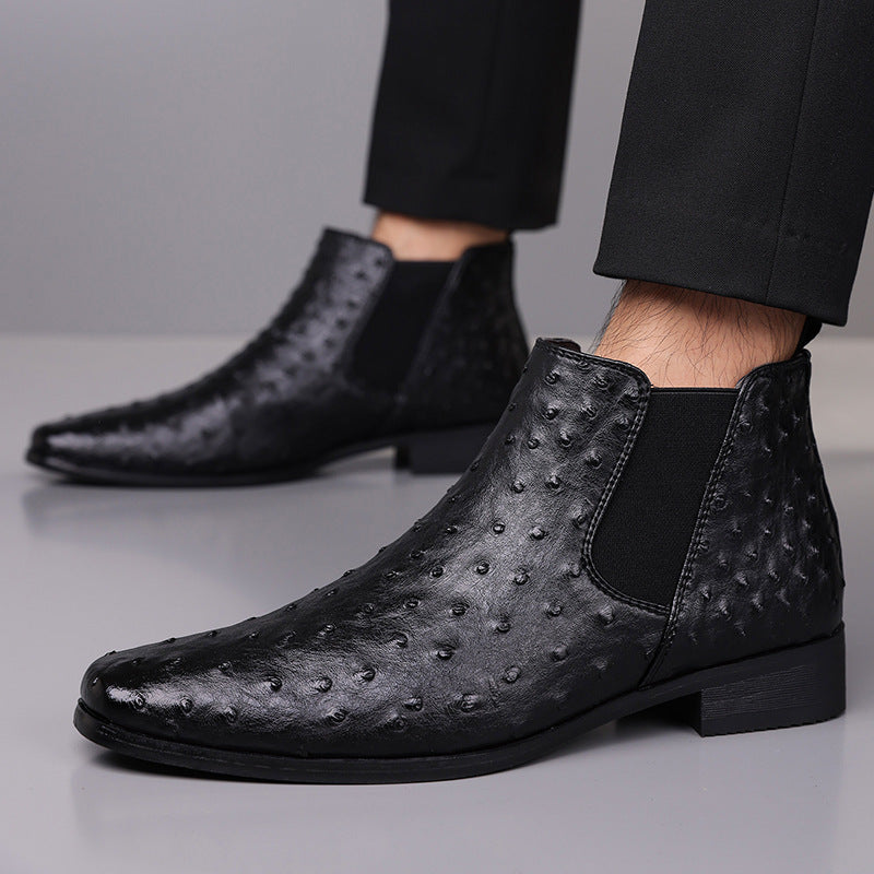 Botas retro de media pantorrilla con punta cuadrada