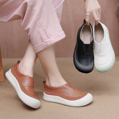 Zapatos de plataforma bicolor 100% cuero genuino