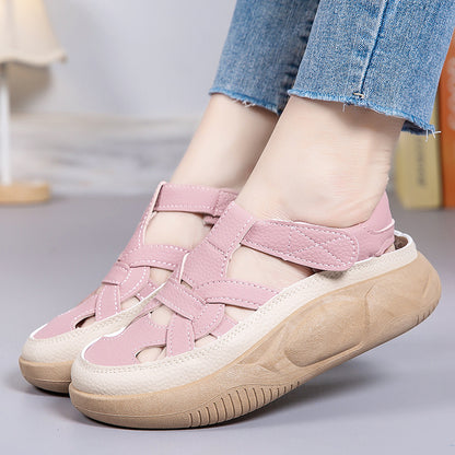 Zapatos casuales de verano con suela gruesa y hueca