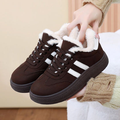 Zapatos de plataforma con cordones para invierno