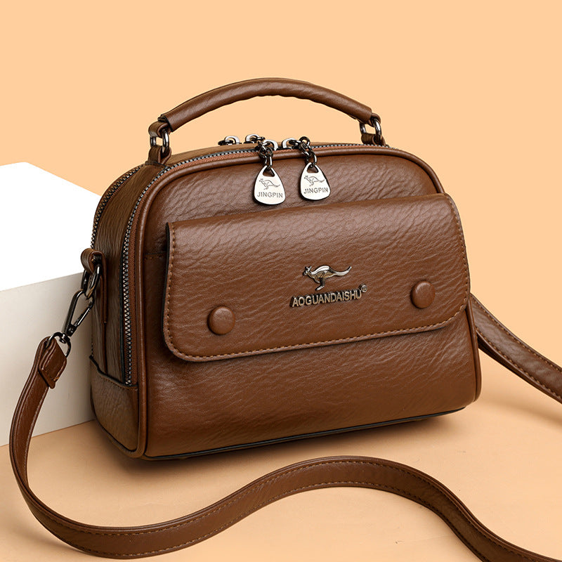 Bolso de cuero casual minimalista retro