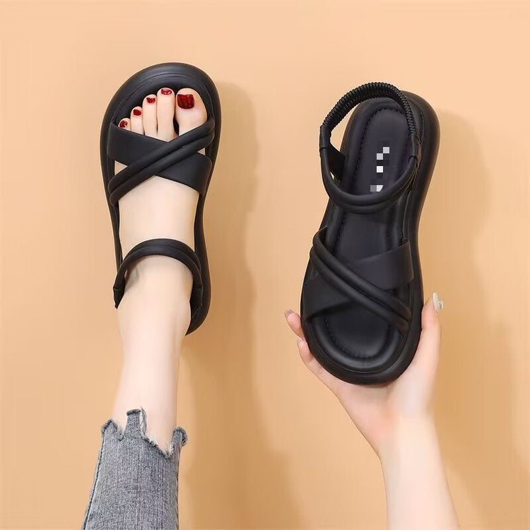 Sandalias femeninas antideslizantes de suela blanda
