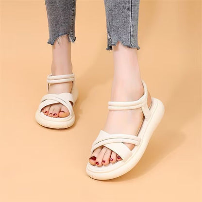 Sandalias femeninas antideslizantes de suela blanda