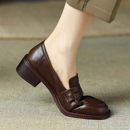 Mocasines ligeros de punta cuadrada