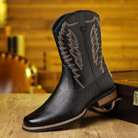 Botas de equitación altas para hombre con bordados