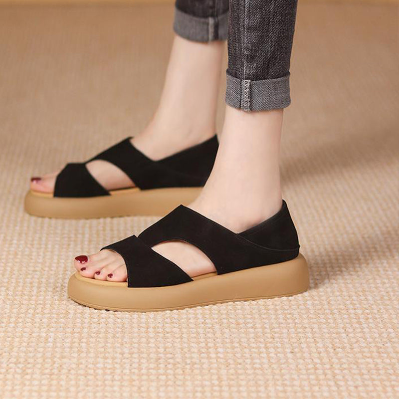 Sandalias de playa con estampado de leopardo