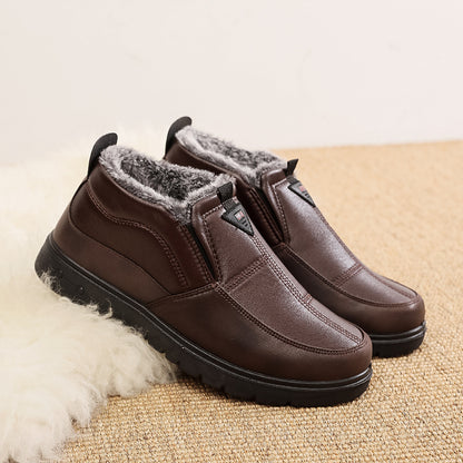 Zapatos gruesos de cuero de invierno para hombres