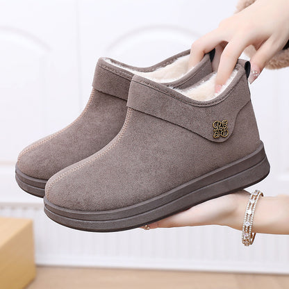 Botines bajos retro con forro polar