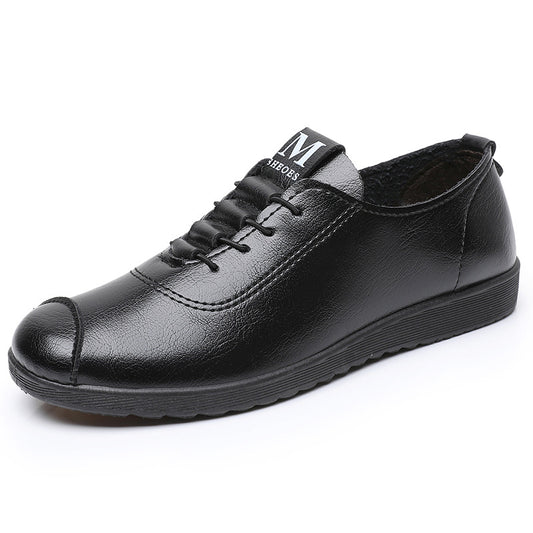 Zapatos cuero suela suave antideslizante
