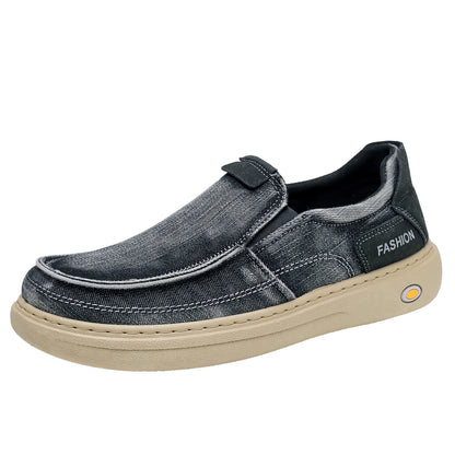 Zapatos Hombre Mezclilla Slip-On Suela Gruesa