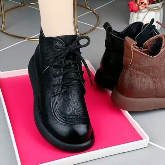 Damas botas de cuero casual