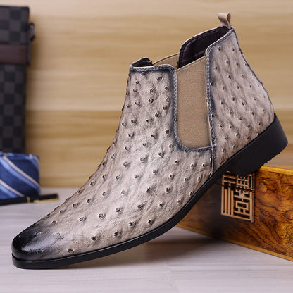 Botas retro de media pantorrilla con punta cuadrada