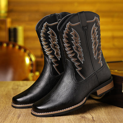 Botas de equitación altas para hombre con bordados