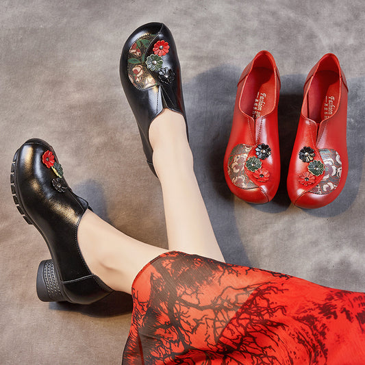 Zapatos de piel estampados