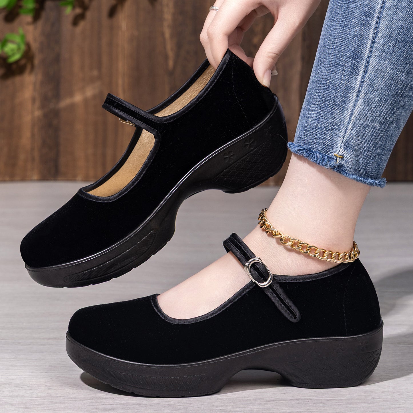 Nuevos zapatos de plataforma antideslizantes y cómodos