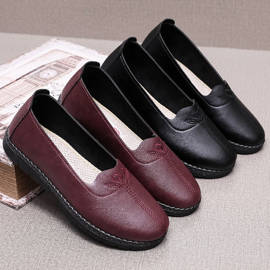 2025 Zapatos de cuero con suela blanda antideslizante