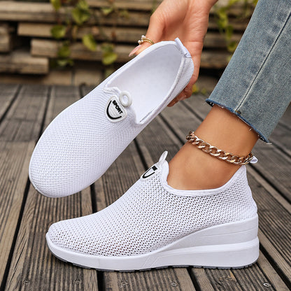 Tenis Slip-On Mujer con Suela Elevada Cómoda