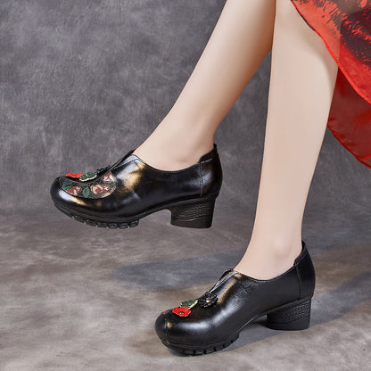 Zapatos de piel estampados