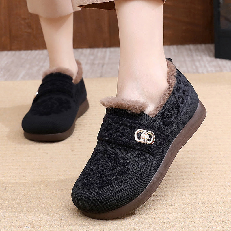 Zapatos de algodón grueso y cálido