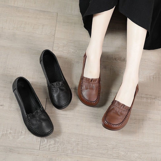 Zapatos de mujer de piel suave y cómodos de llevar