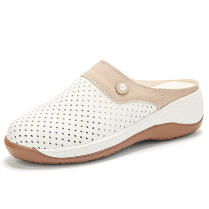 Zapato Mule Transpirable Suela Cuña Mujer
