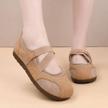 Zapatos de mujer con velcro de malla