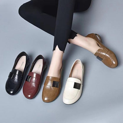 Zapatos redondos suaves y cómodos