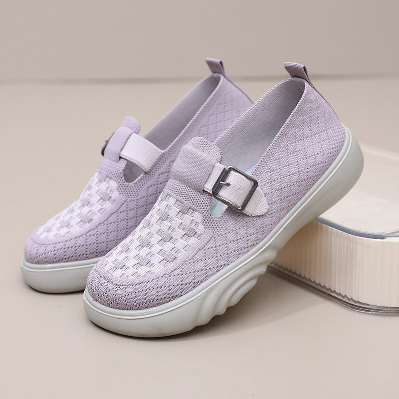 Zapatillas de tenis de suela gruesa elegantes y cómodas