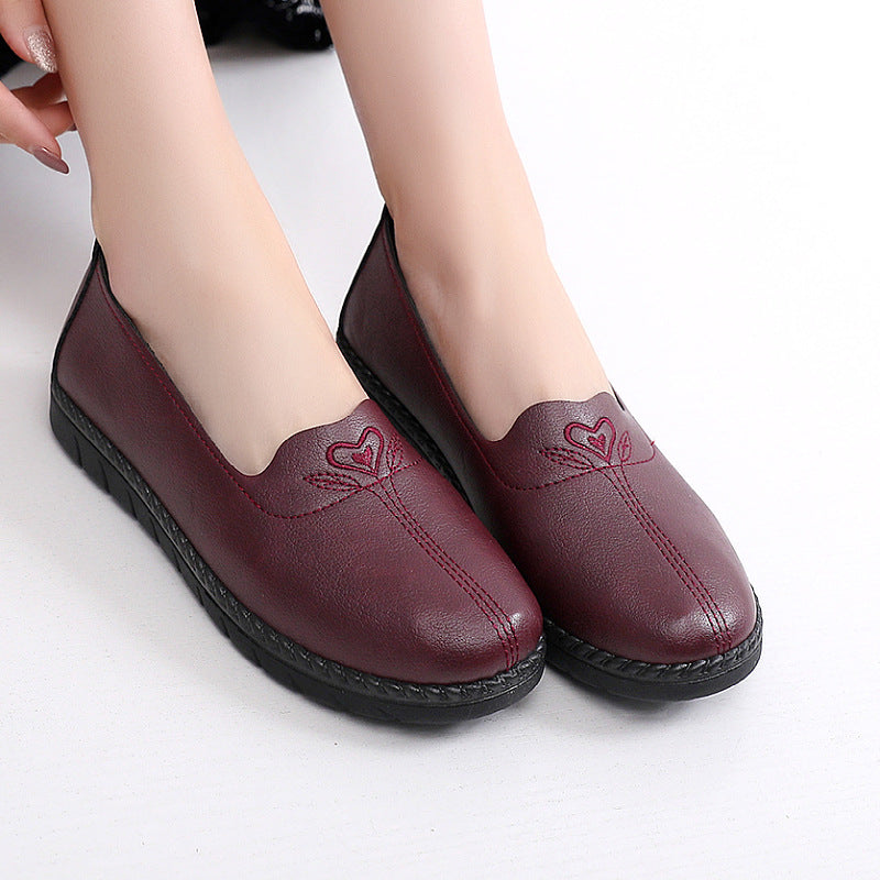 2025 Zapatos de cuero con suela blanda antideslizante