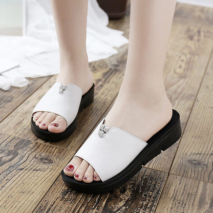 Sandalias antideslizantes de suela blanda de moda