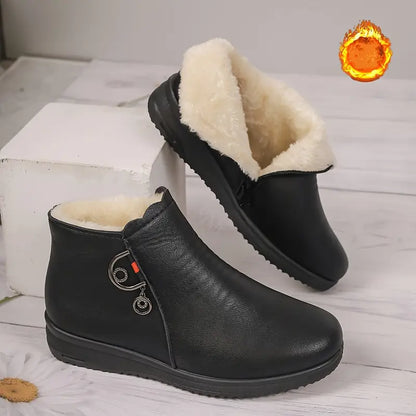 Botines de invierno para mujer con forro polar