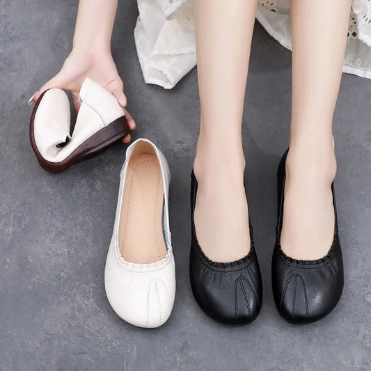 Zapatos cómodos de punta redonda para madre