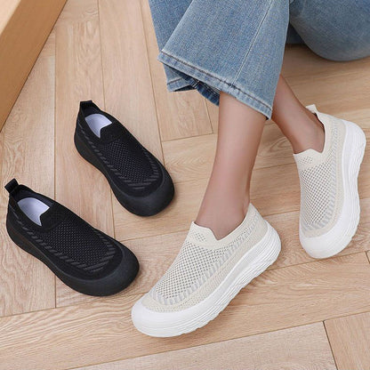 Zapatos de plataforma de malla para mujer