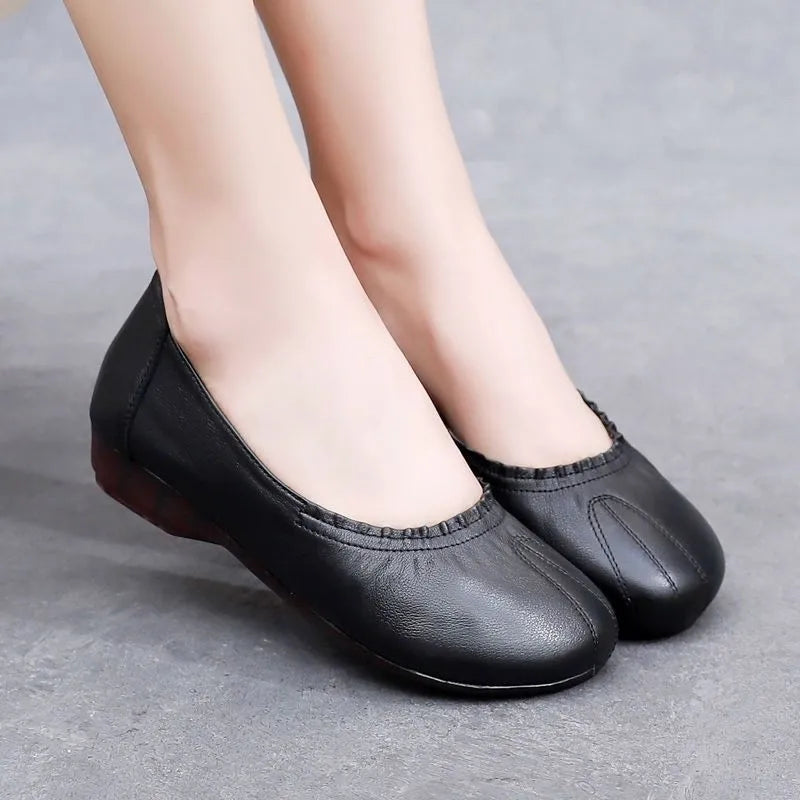 Zapatos cómodos de punta redonda para madre