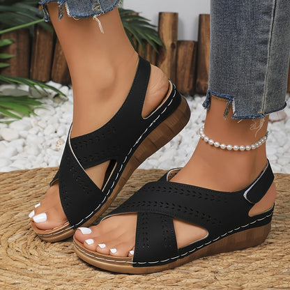 Sandalias cómodas para mujer con tacón cuña
