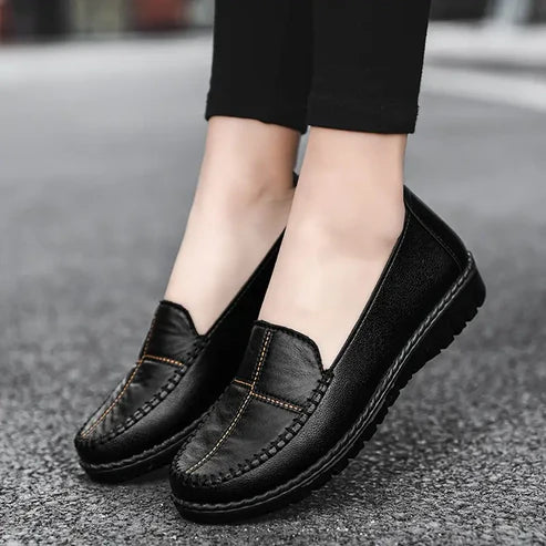 mocasines de punto de cruz