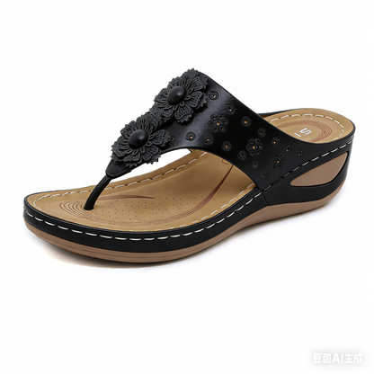Sandalias de cuña deslizantes con masaje para mujer