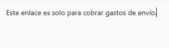 Pago de gastos de envío